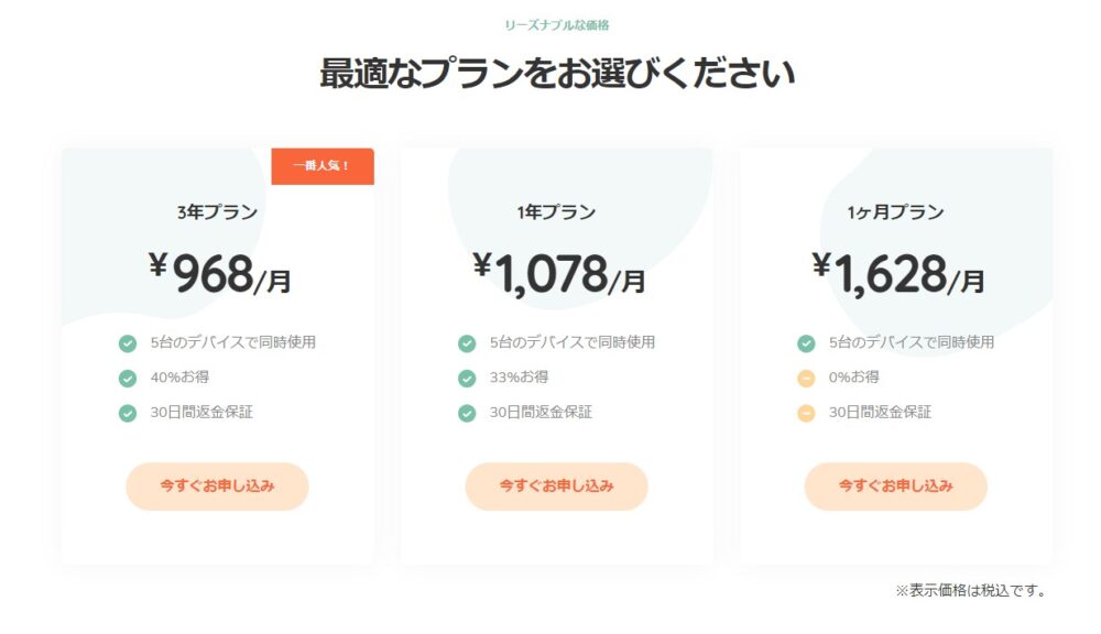 Millen VPN（ミレンVPN）価格